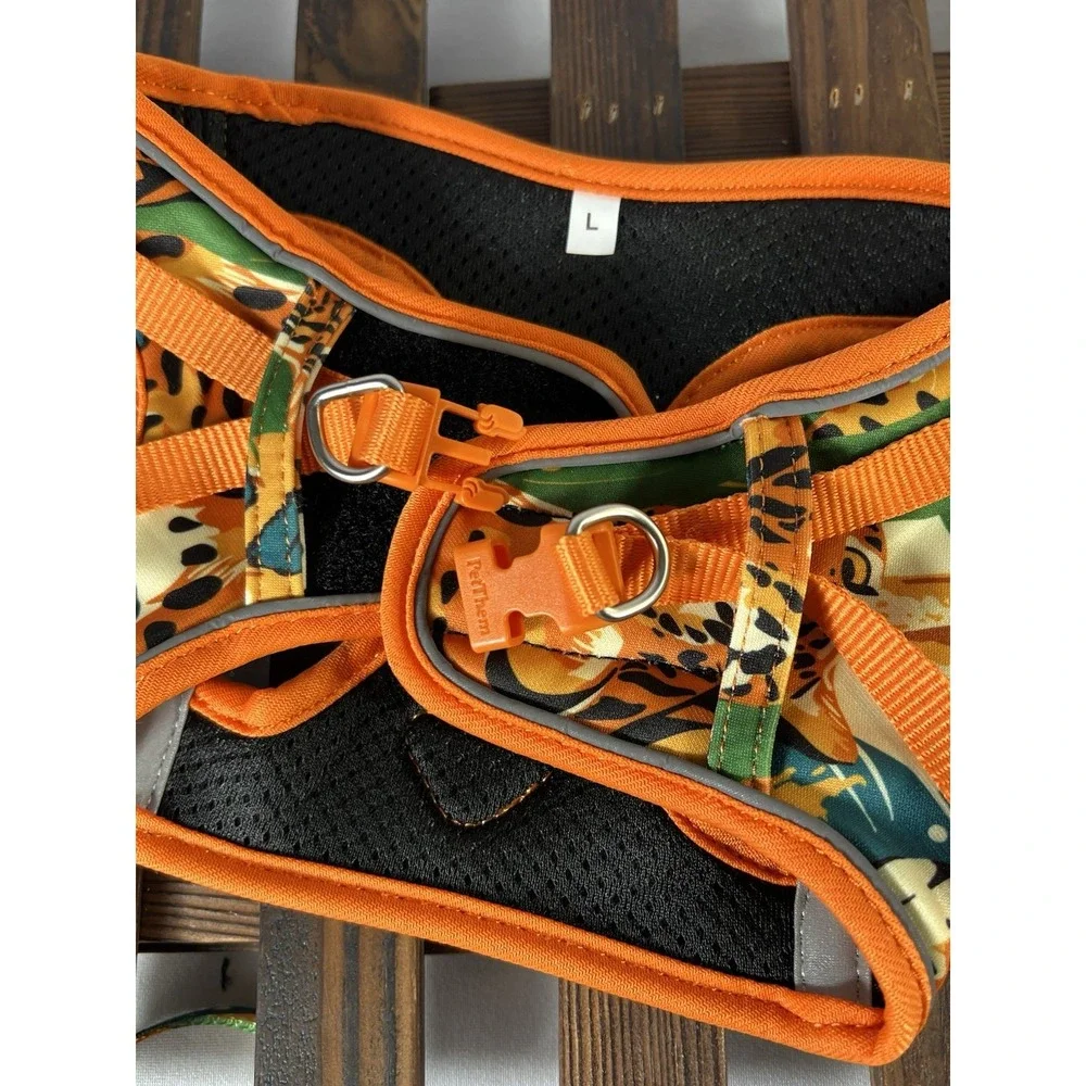 Dog ‎ Harness and Leash Set, Step-in Escape Proof Adjustable Vest Harness Sz L